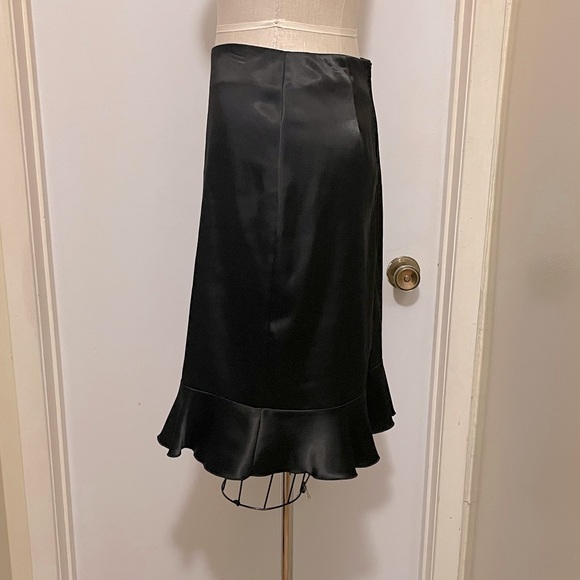 Vintage Silky Black Slip Skirt - Picture 2 of 5